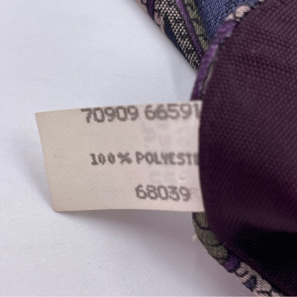 Oscar de la Renta Studio Paisley Sleek Tie in Navy and Olive - Picture 9 of 9